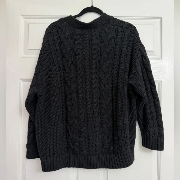 Quince 100% organic cotton oversized cable cardigan | Size small - Picture 5 of 7